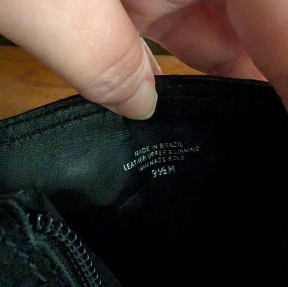 TORY BURCH Aaden black suede black logo detail wedge heel ankle boots size 9.5 - Picture 6 of 8